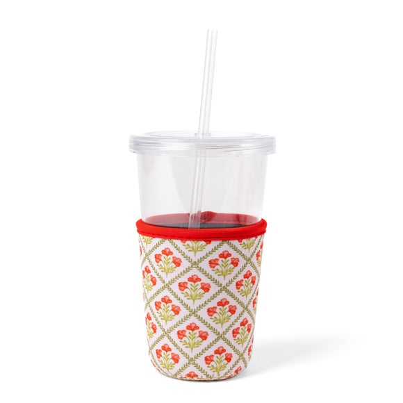 Winter Poppies Drink Sleeve, Iced Coffee Koozie: Regular