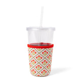 Winter Poppies Drink Sleeve, Iced Coffee Koozie: Regular