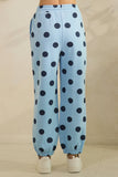 Polka Dot Sweatpants: Cream/Black / L