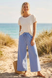 Relaxed Polka Dot Wide Leg Pants: RED/WHITE / L