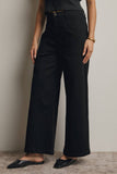 Wide-Leg Stretch Denim Jeans FP0003: Washed Cobalt / Contemporary / L