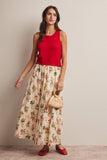 Open-Knit Sleeveless Tank Top FSW0041: Red / Contemporary / L