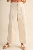 Cream VEST AND STRAIGHT FIT PANTS SET