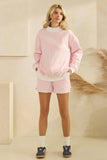Mock neck striped Sweatshirt top : Blue / L