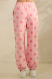 Polka Dot Sweatpants: Cream/Black / L