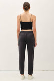 TENCEL TAPERED PANTS: Vintage Black / L