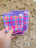 Iced Coffee Sleeve - Rainbow Gingham (12-18oz)