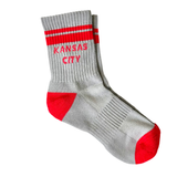 Kansas City Crew Socks - Grey & Red