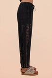NP71010-Lace Pants W/ Inside Shorts Lining: TAUPE / S-M-L/2-2-2