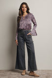 Wide-Leg Stretch Denim Jeans FP0003: Washed Cobalt / Contemporary / L