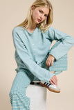 Essential Button Down Cardigan Top: Red / L