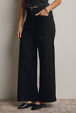 Wide-Leg Stretch Denim Jeans FP0003: Washed Cobalt / Contemporary / L