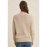 OVERSIZED COTTON BLEND SWEATER CARDIGAN: CLOUD PINK / L